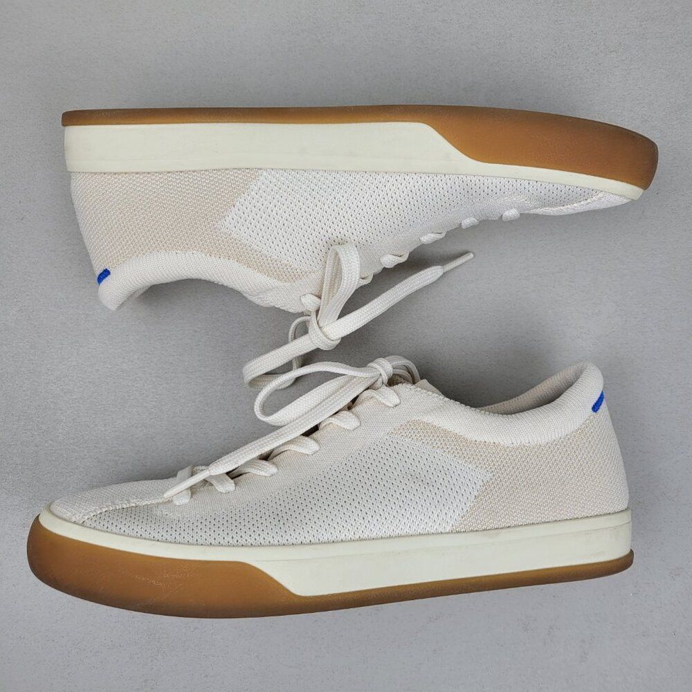 Rothy's The Lace Up Sneakers Blonde Cream Off White Size 7